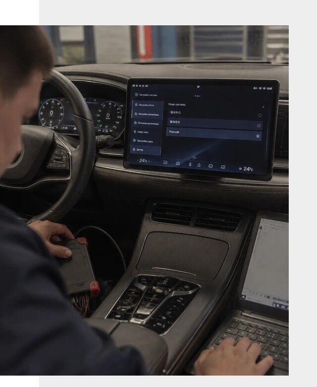 Русификация автомобиля BYD HAN для эксплуатации в Оренбурге